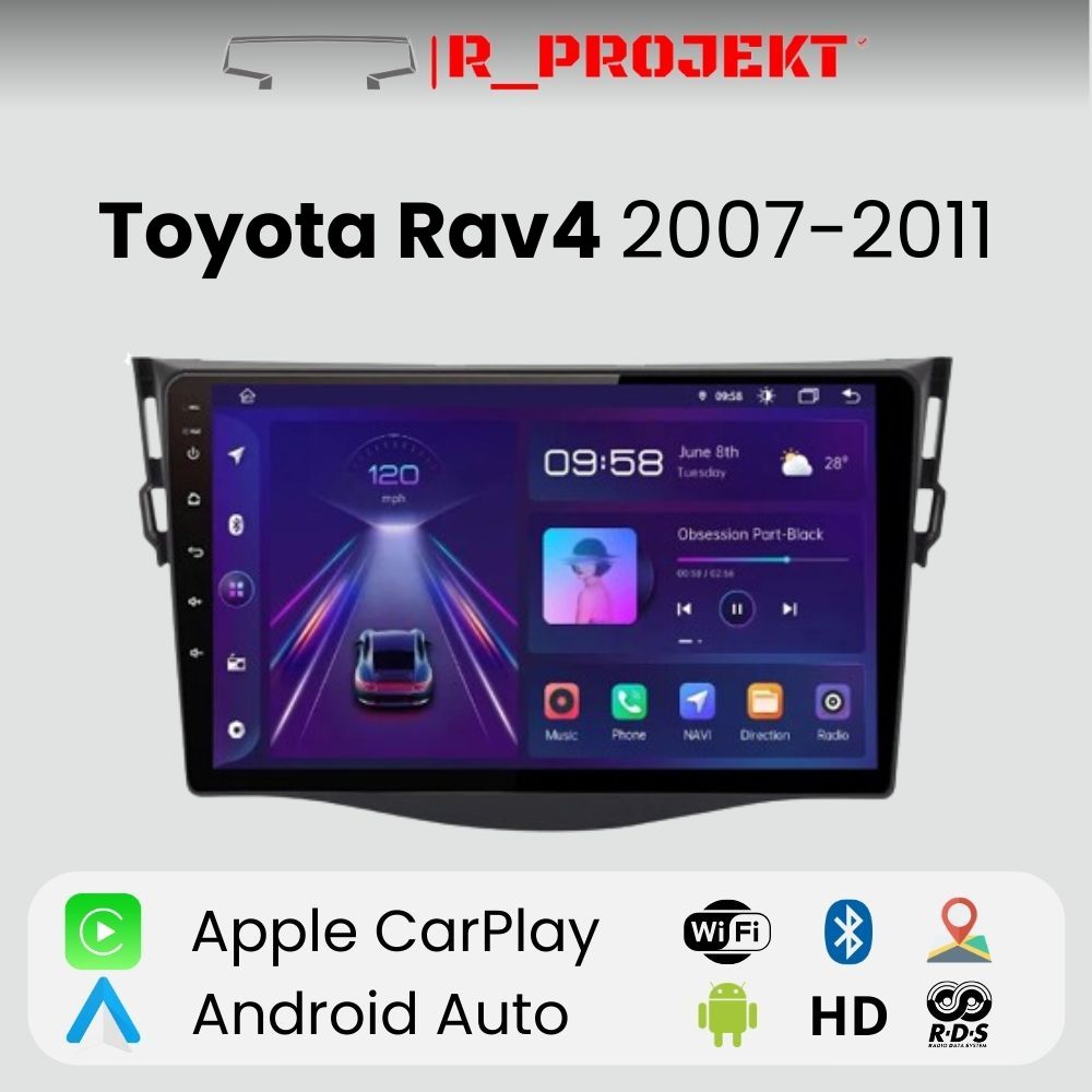 Android Auto Radio Carplay Toyota RAV4 RAV 4 2007-2011