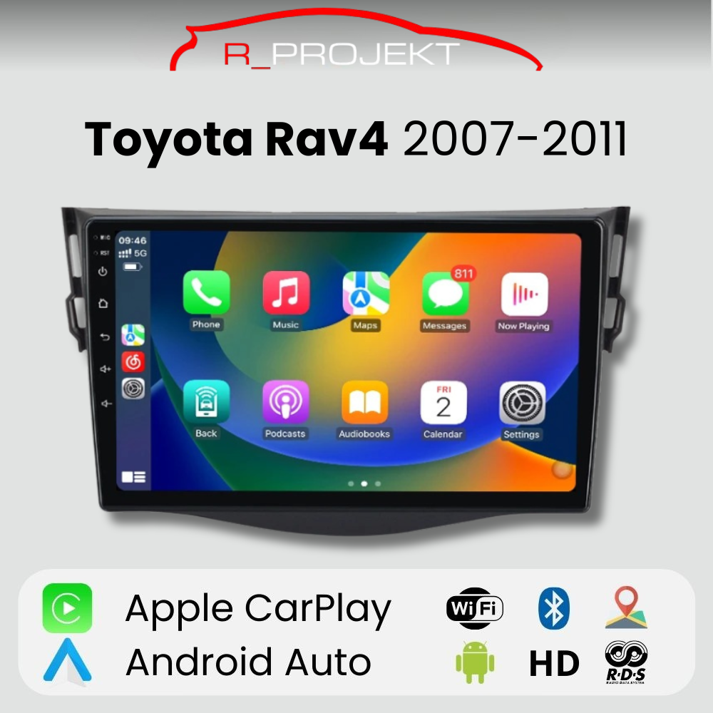 Android Auto Radio Carplay Toyota RAV4 RAV 4 2007-2011