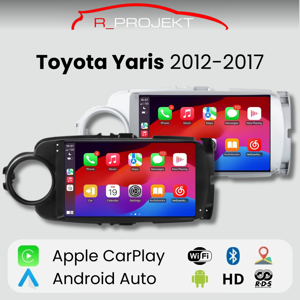 Android Auto Carplay Screen Toyota Yaris 2012-2017