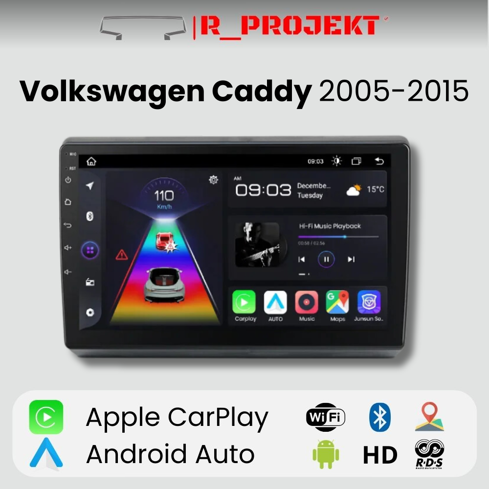 Android Auto Radio Carplay Volkswagen Caddy 2005-2015