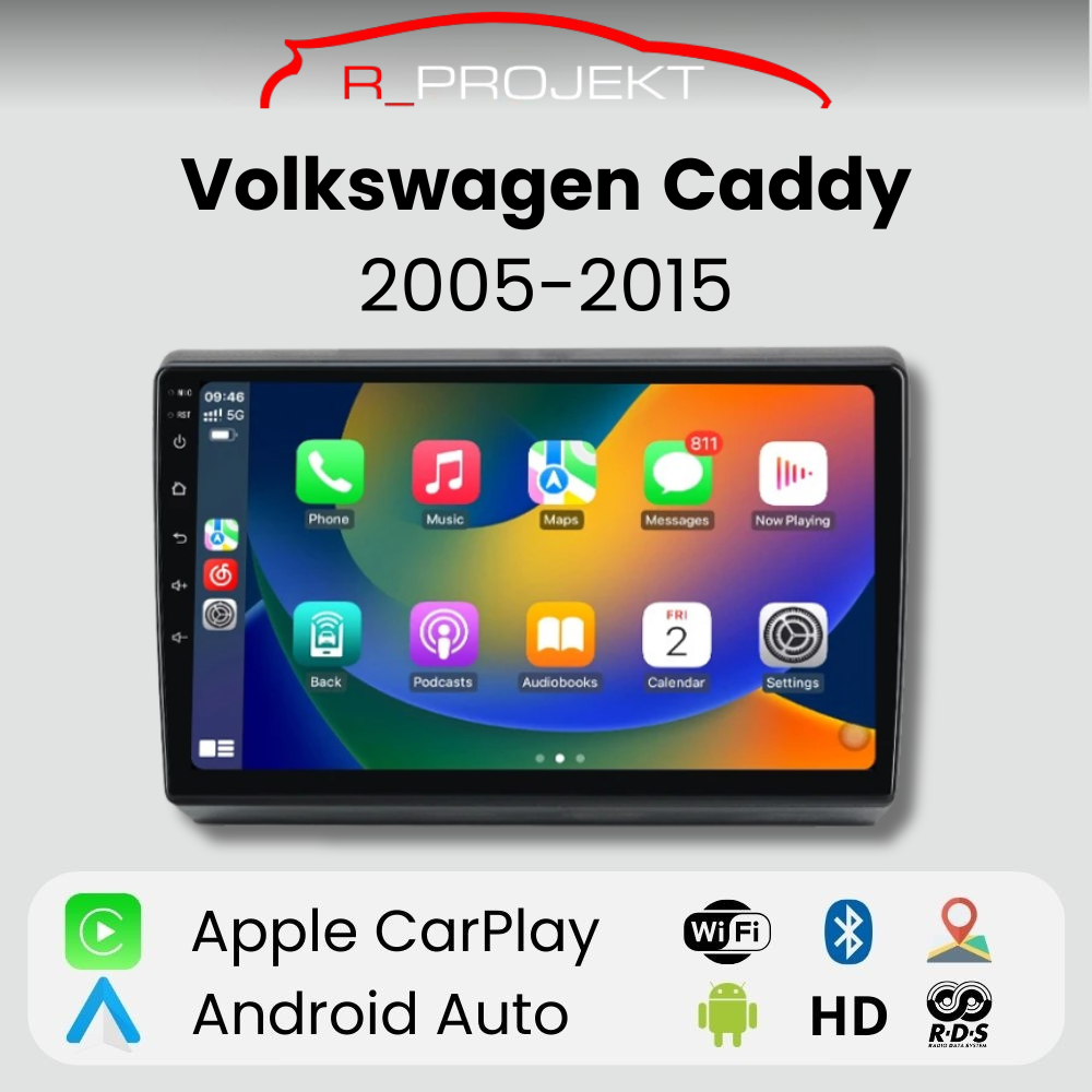 Radio Android Auto Carplay Volkswagen Caddy 2005-2015