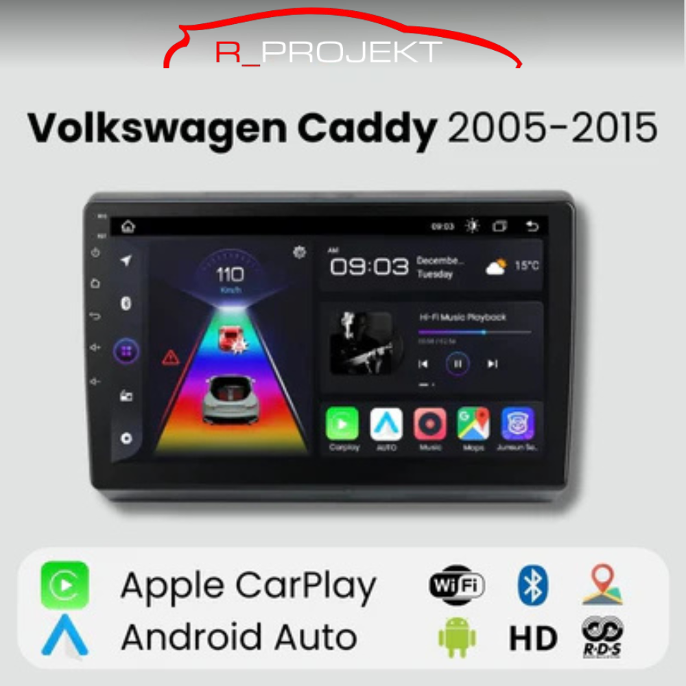 Radio Android Auto Carplay Volkswagen Caddy 2005-2015