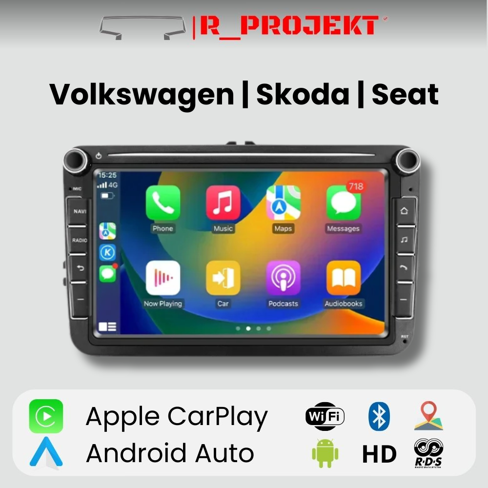 Radio Android Auto Carplay Volkswagen Golf 5 6 Passat B6 B7 Eos Touran Tiguan Scirocco Octavia Fabia