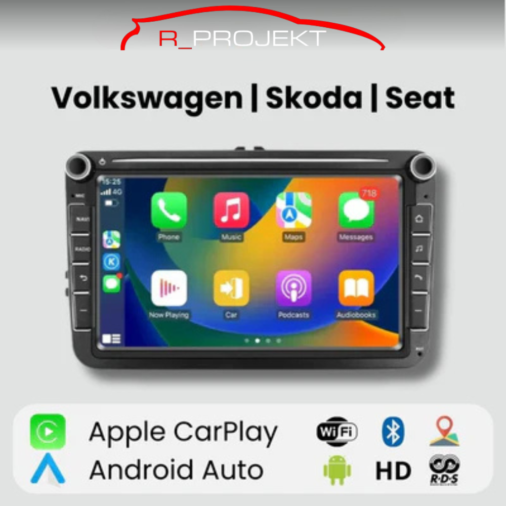 Radio Android Auto Carplay Volkswagen Golf 5 6 Passat B6 B7 Eos Touran Tiguan Scirocco Octavia Fabia