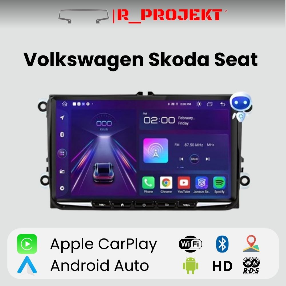 Android Autoradio Carplay Volkswagen <tc>Golf</tc> 5 6 Passat B6 B7 <tc>Leon</tc> Eos Touran Sharan Tiguan Scirocco Octavia Fabia