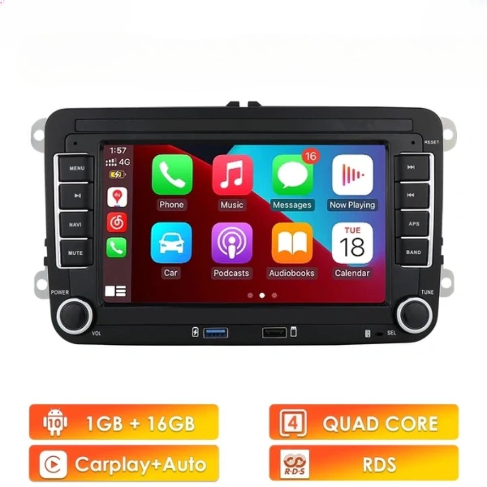 Touch Screen radio Android Auto Carplay Volkswagen Golf 5 6 Passat