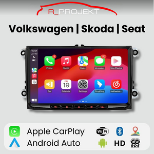 Android Auto CarPlay Bildschirm Volkswagen Golf 5 6 Passat B6 B7 Leon Eos Touran Sharan Tiguan Scirocco Octavia Fabia