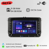 Radio Android Auto Carplay Volkswagen Golf 5 6 Passat B6 B7 Leon Eos Touran Sharan Tiguan Scirocco Octavia Fabia