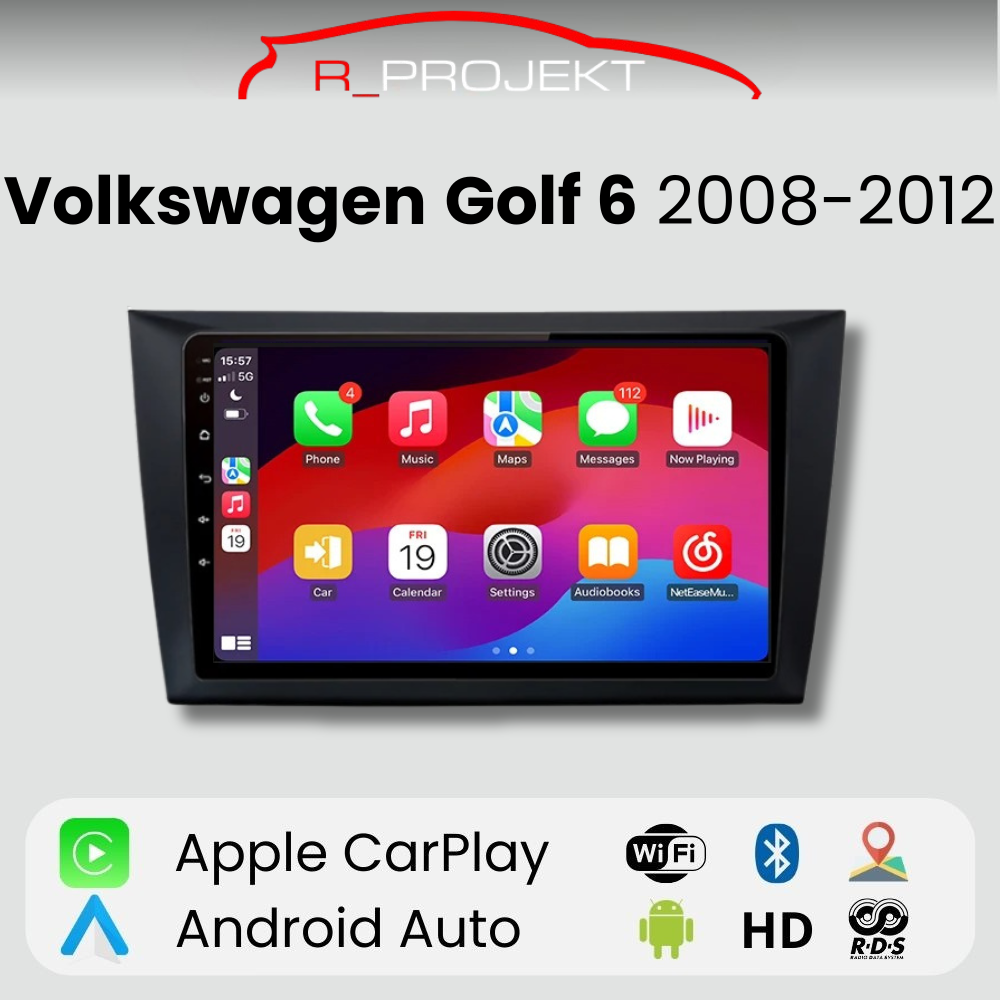 Radio Android Auto Carplay Volkswagen Golf 6 2008-2012
