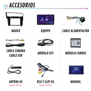 Android Auto Carplay screen for Volkswagen Golf 7 2013-2017