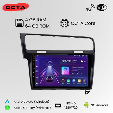 Android Auto Radio Carplay Volkswagen Golf 7 2013-2017