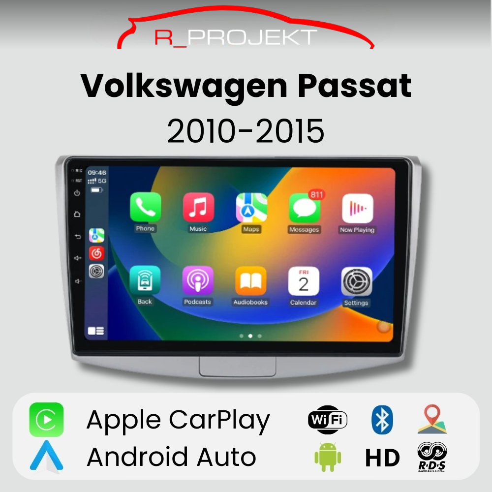 Radio Android Auto Carplay Volkswagen Passat B6 B7 CC 2010-2015