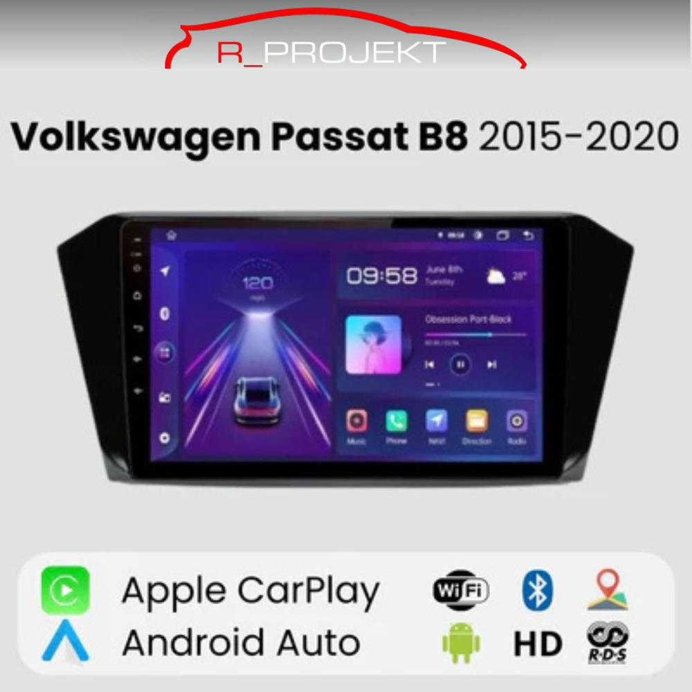 Radio Android Auto Carplay Volkswagen Passat B8 2015 - 2020