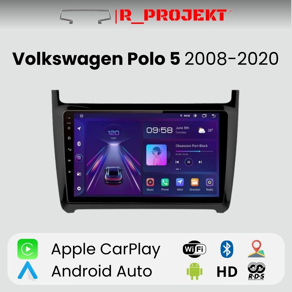 Android Auto Radio Carplay Volkswagen Polo 5 6R 6C 2008-2020