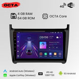 Android Auto Radio Carplay Volkswagen Polo 5 6R 6C 2008-2020