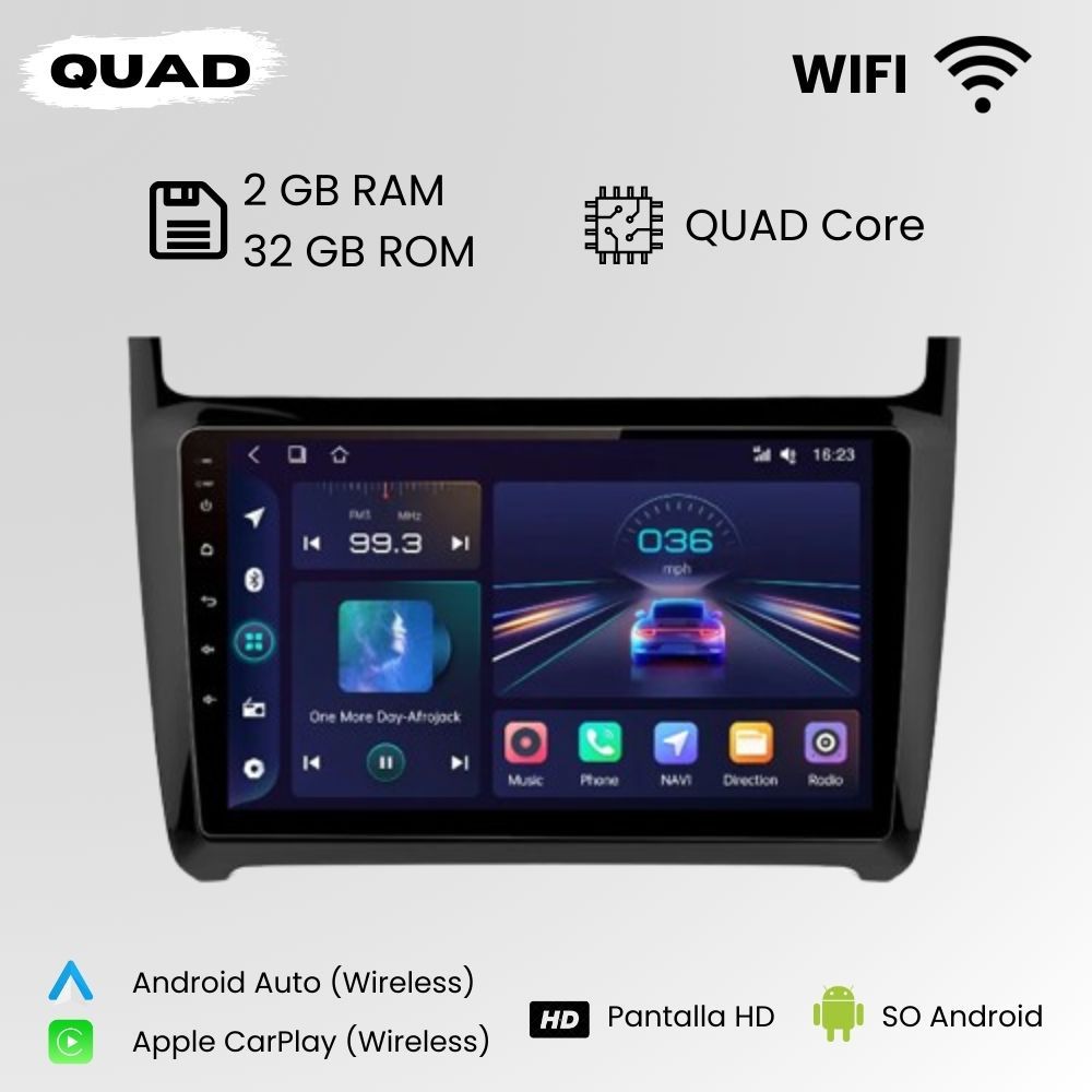 Android Auto Radio Carplay Volkswagen Polo 5 6R 6C 2008-2020