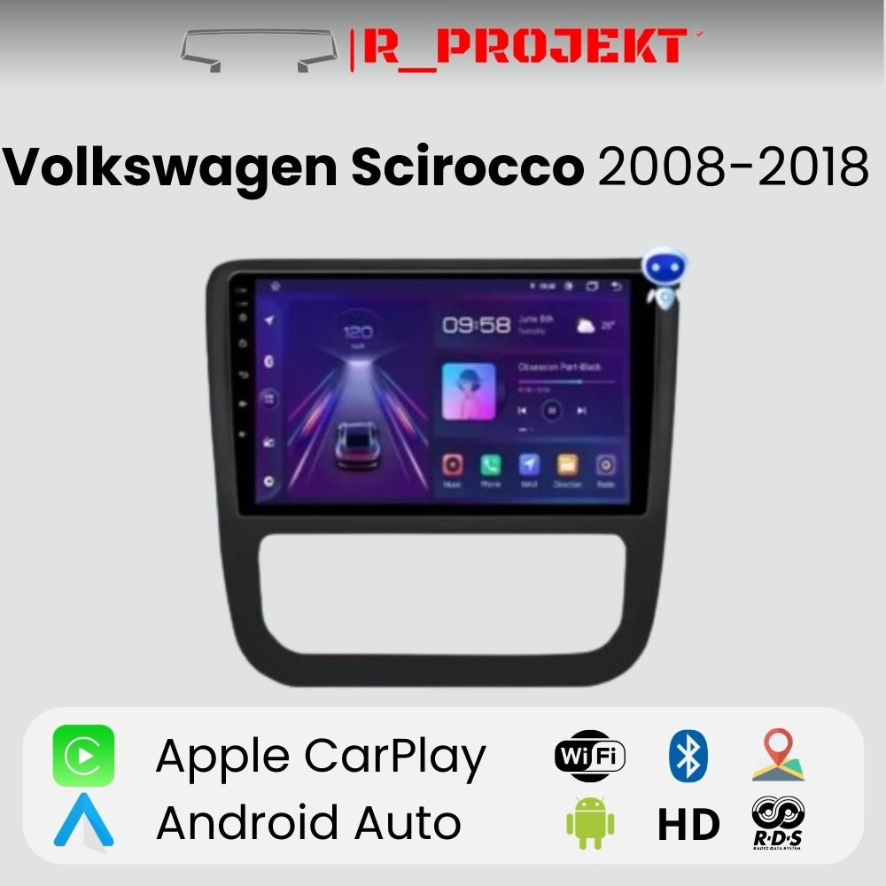 Android Auto Radio Carplay Volkswagen Scirocco 2008-2013