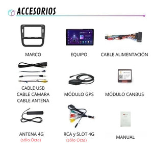 Android Auto CarPlay Bildschirm Volkswagen Scirocco 2008-2014