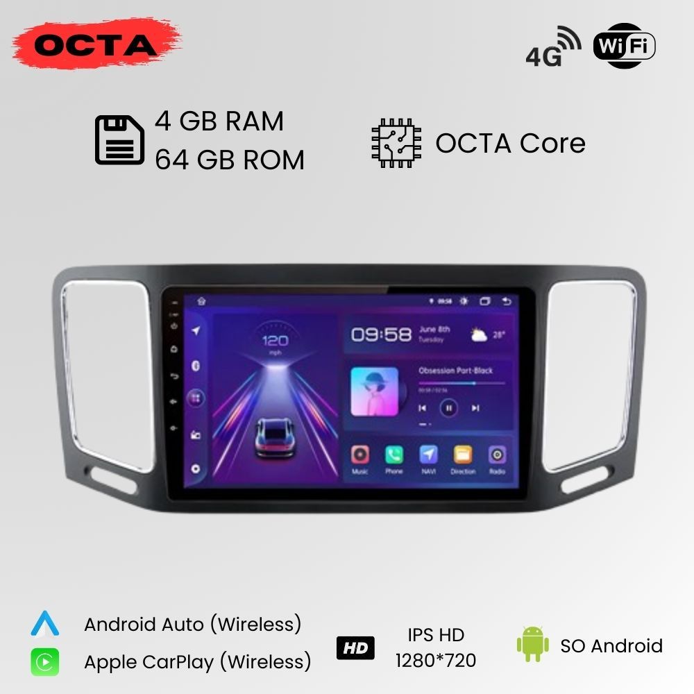 Android Auto Radio Carplay Volkswagen Sharan 2010-2022