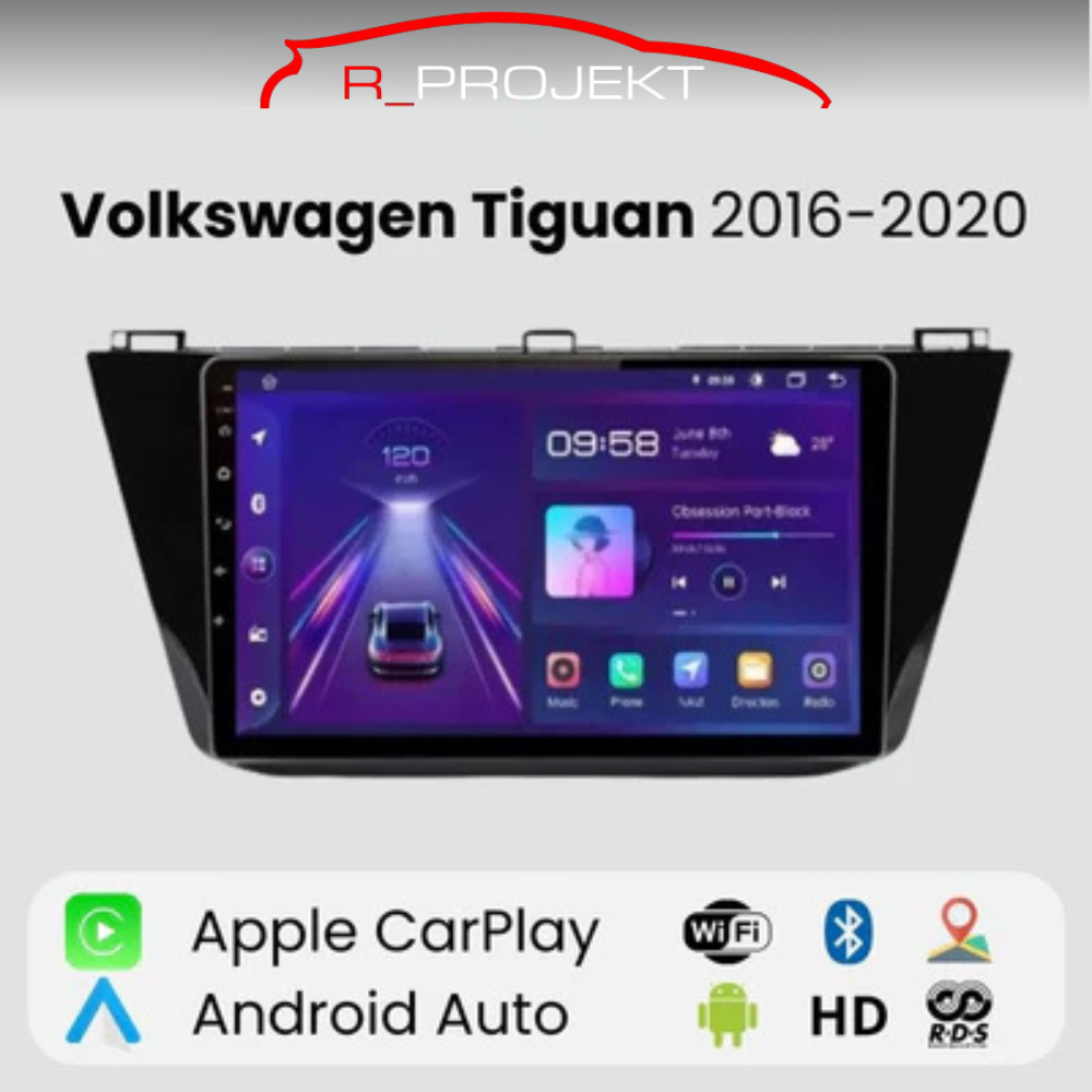 Radio Android Auto Carplay Volkswagen Tiguan 2016-2020