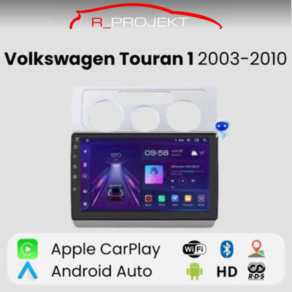 Radio Android Auto Carplay Volkswagen Touran 1 2003 - 2010