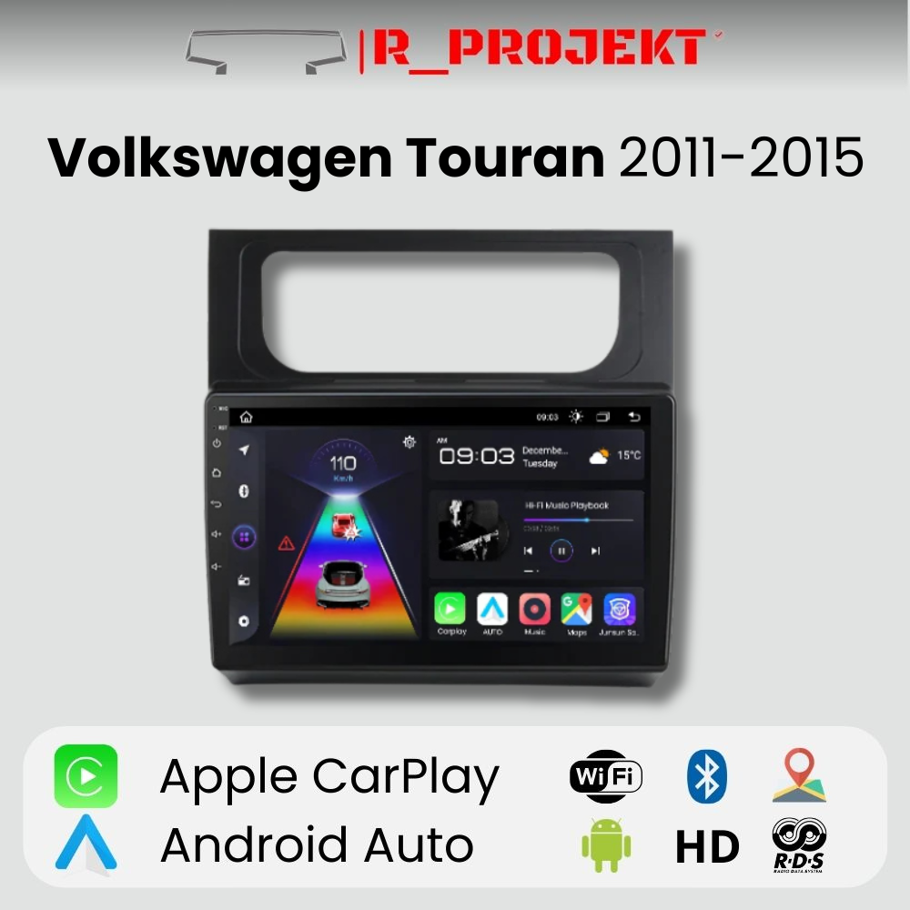 Radio Android Auto Carplay Volkswagen Touran 2011-2015