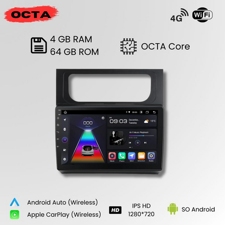 Radio Android Auto Carplay Volkswagen Touran 2011-2015