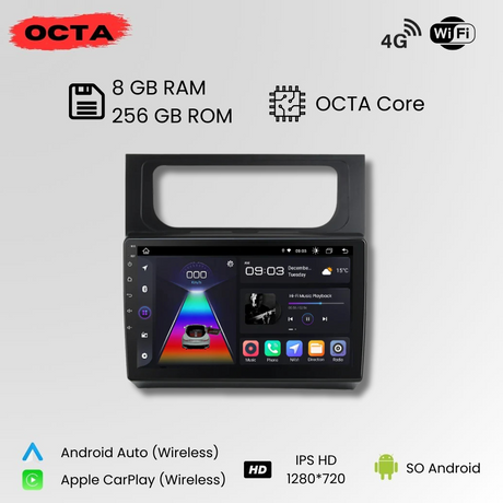 Radio Android Auto Carplay Volkswagen Touran 2011-2015