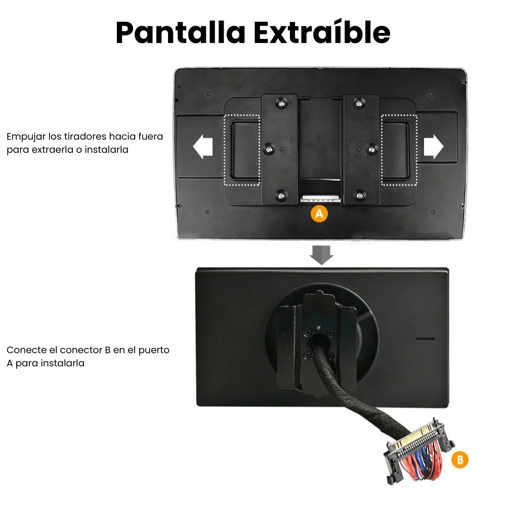 Universal 10 Inch Android Auto Carplay Rotatable and Removable Radio
