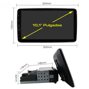 Universal 10 Inch Android Auto Carplay Rotatable and Removable Radio