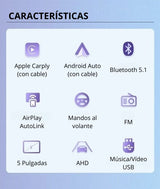 Radio Universal 1 DIN Android Auto Carplay 5 Pulgadas