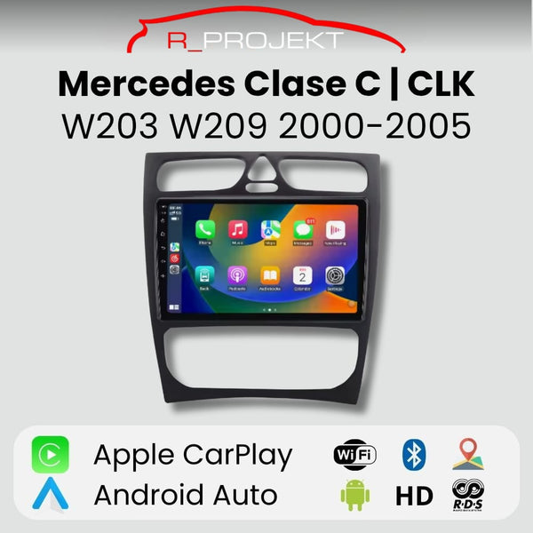 Android Auto CarPlay Screen for Mercedes C-Class CLK W203 W209 2000-2005