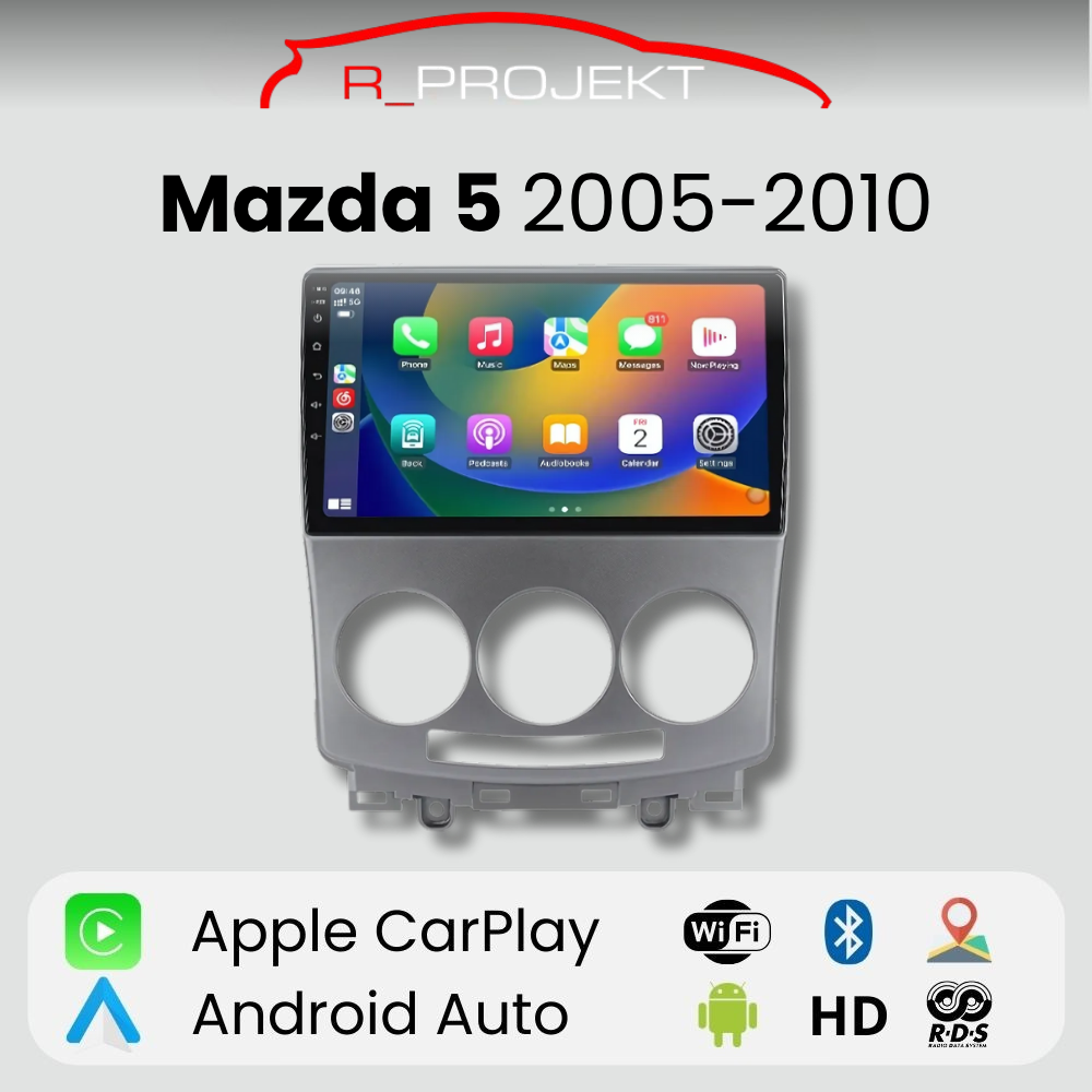 Android Auto Carplay Mazda 5 2005-2010 Screen