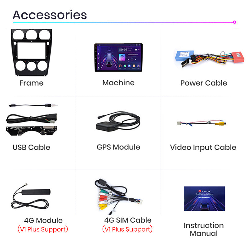 Radio Android Auto Carplay Mazda 6 2004 - 2007