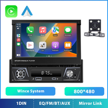 Radio UNIVERSAL 1 DIN ANDROID AUTO CARPLAY 7 PULGADAS - RProjekt