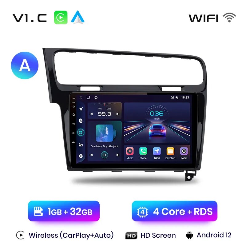 Android Auto Radio Carplay Volkswagen Golf 7 2013-2017