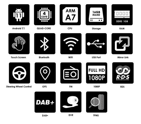 Radio Universal 7 Pulgadas Android Auto Carplay