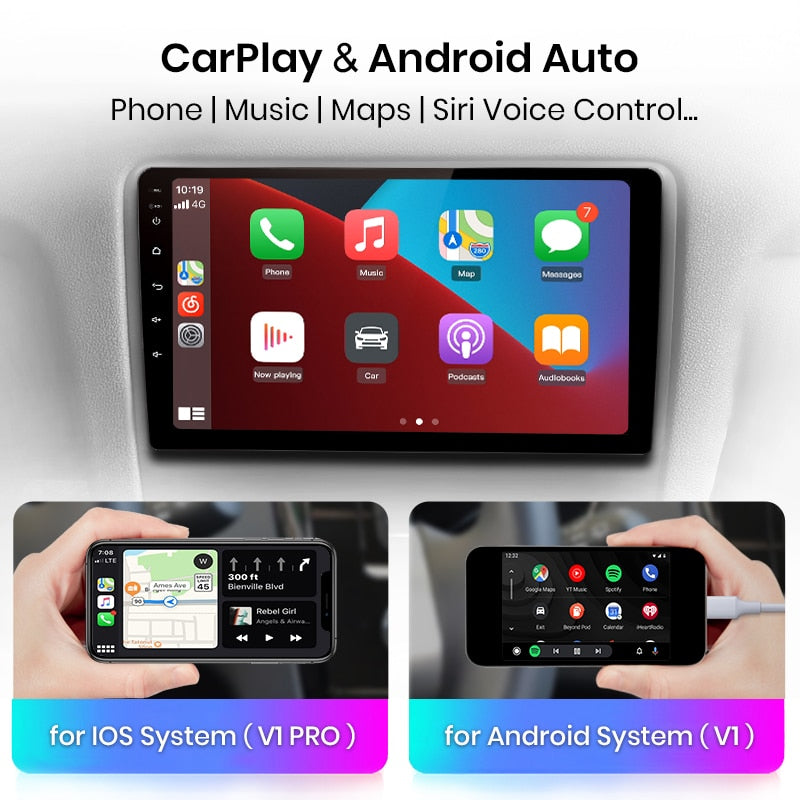 Renault Clio 4 navigatie 10,1 inch android 12 dab+ apple carplay  androidauto - www.
