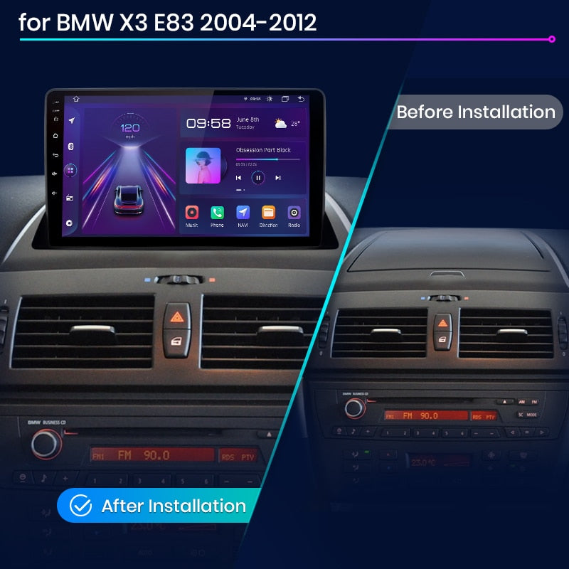 Android Auto Radio Carplay BMW X3 E83 2003 - 2011