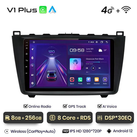 Radio Android Auto Carplay Mazda 6 2007 - 2013