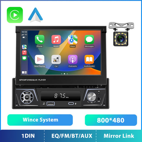 Radio UNIVERSAL 1 DIN ANDROID AUTO CARPLAY 7 PULGADAS - RProjekt