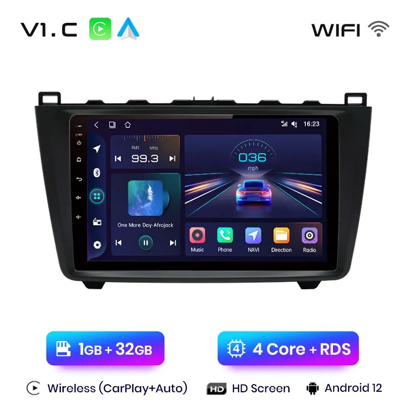 Android Auto Radio Carplay Mazda 6 2007 - 2013