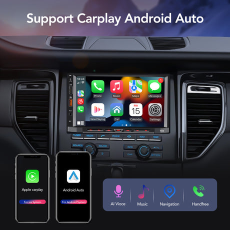 Radio UNIVERSAL ANDROID 7 PULGADAS ANDROID AUTO CARPLAY - RProjekt