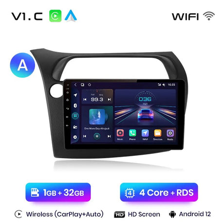 Android Autoradio Carplay <tc>Honda</tc> Civic 2005–2011