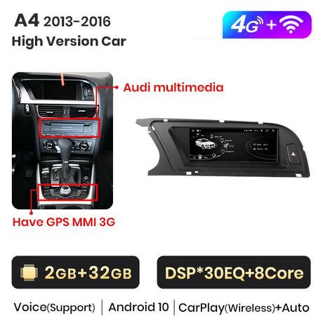 Radio ANDROID para AUDI A4 B8 2009-2016 - RProjekt