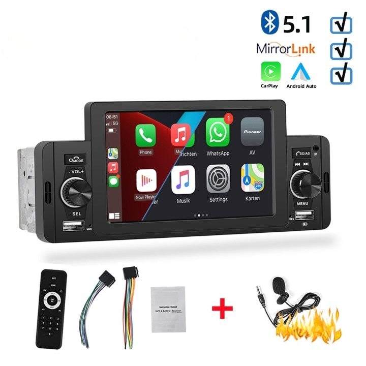 Radio UNIVERSAL 1 DIN ANDROID AUTO CARPLAY 5 PULGADAS - RProjekt