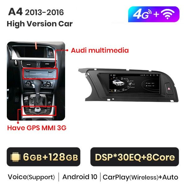 Radio ANDROID para AUDI A4 B8 2009-2016 - RProjekt