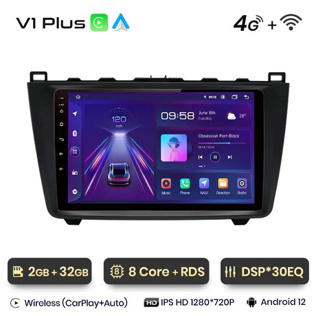 Radio Android Auto Carplay Mazda 6 2007 - 2013