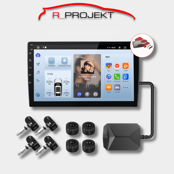 TPMS USB-System für Android Autoradios (Reifendrucksensoren)