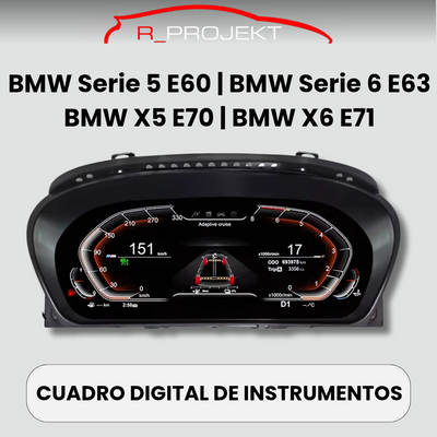 12.3" Digital Instrument Cluster for BMW 5 Series E60 / 6 Series E63 / X5 E70 / X6 E71